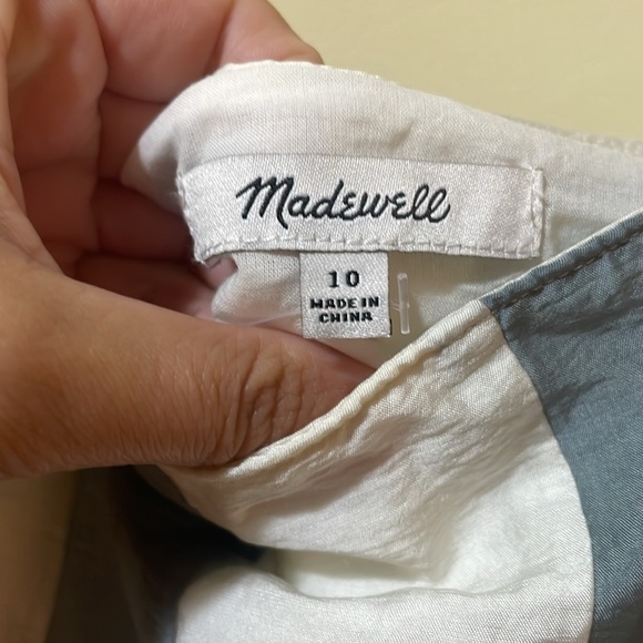 Womens New Madewell Petite Pleated Midi Dress in Stripe - Picture 11 of 15